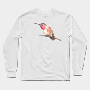 Hummingbird watercolor Long Sleeve T-Shirt